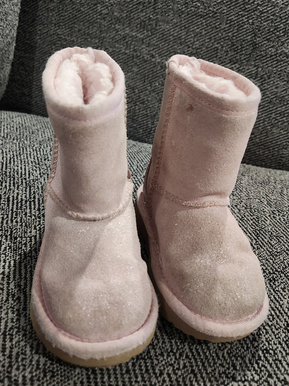 UGG Girls Light Pink Sparkle Boots